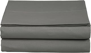 Clara Clark Supreme 1800 Collection Single Flat Sheet, Twin, Charcoal Stone Gray