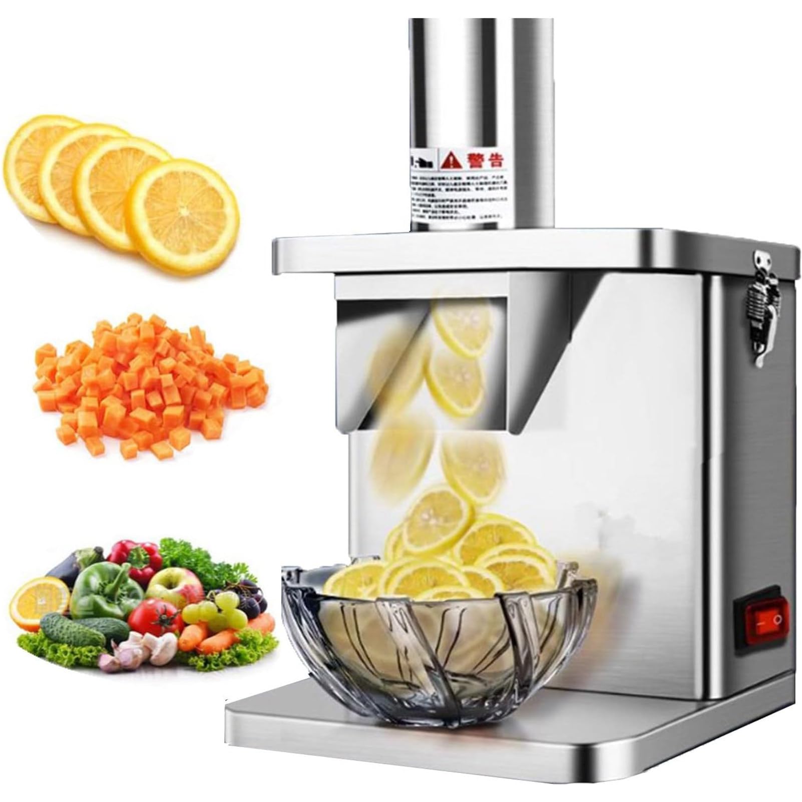 LYDZUSDP Vegetable Fruit Chopper Slicer,Electric Vegetable Slicer,Electric Vegetable Slicer,Commercial Vegetable and Fruit Slicer,Potato Carrot Onion Granule Dice Slicer