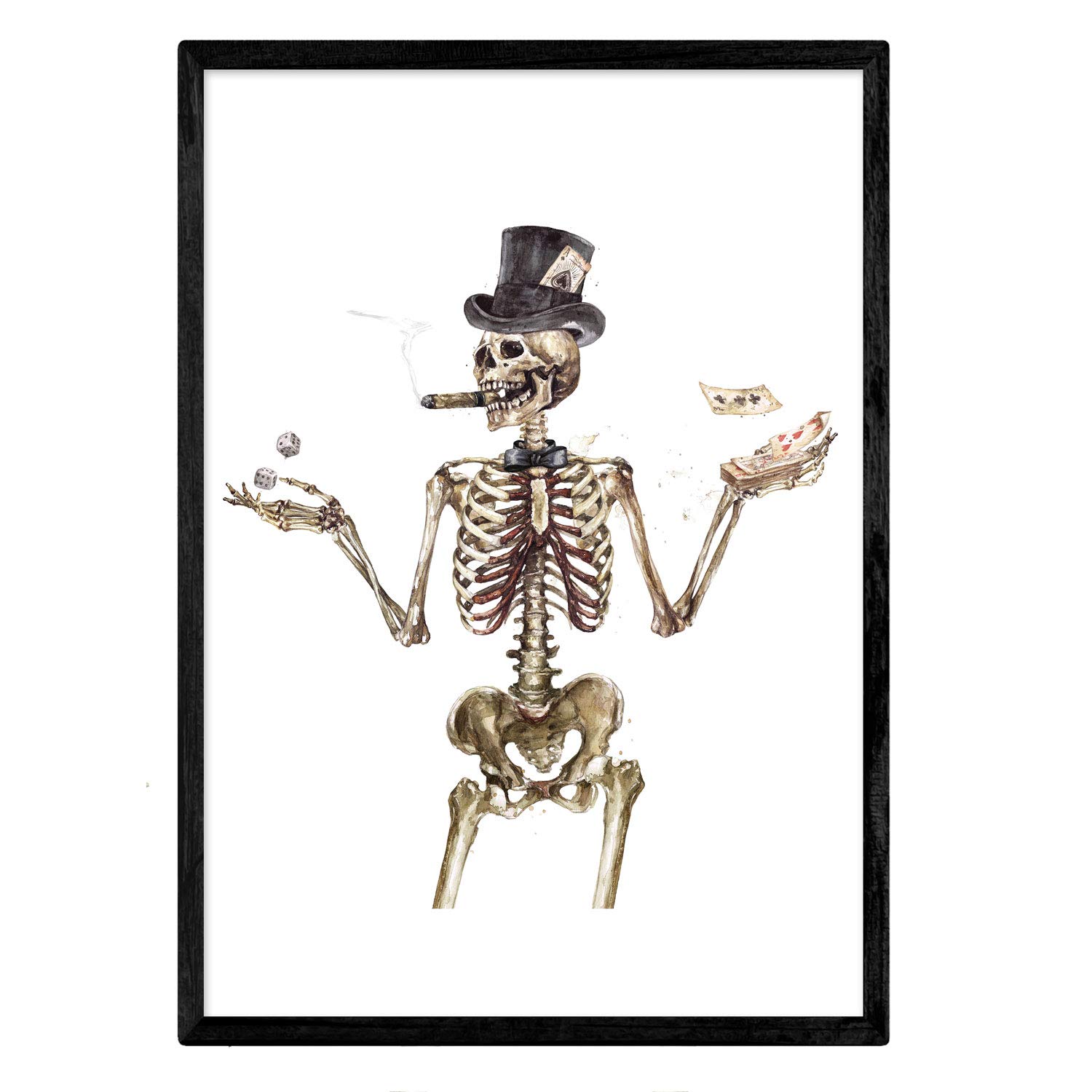 Nacnic Print moneyed Skeleton. Posters with images of skulls. A4 unframed