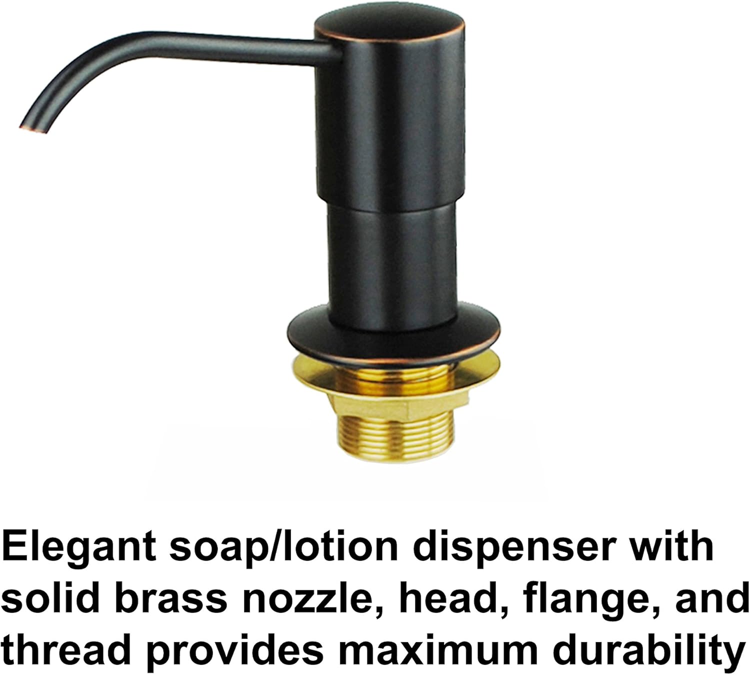 Laguna Brass 1131TB 21" Single Handle Spring Pull-Down Kitchen Faucet with Soap/Lotion Dispenser, Oil Rubbed Bronze Finish