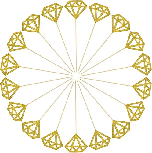 Miniatura 2 de Paquete de 50 adornos para cupcakes con purpurina dorada, decoración de cupcakes, suministros de decoración de pasteles para fiestas