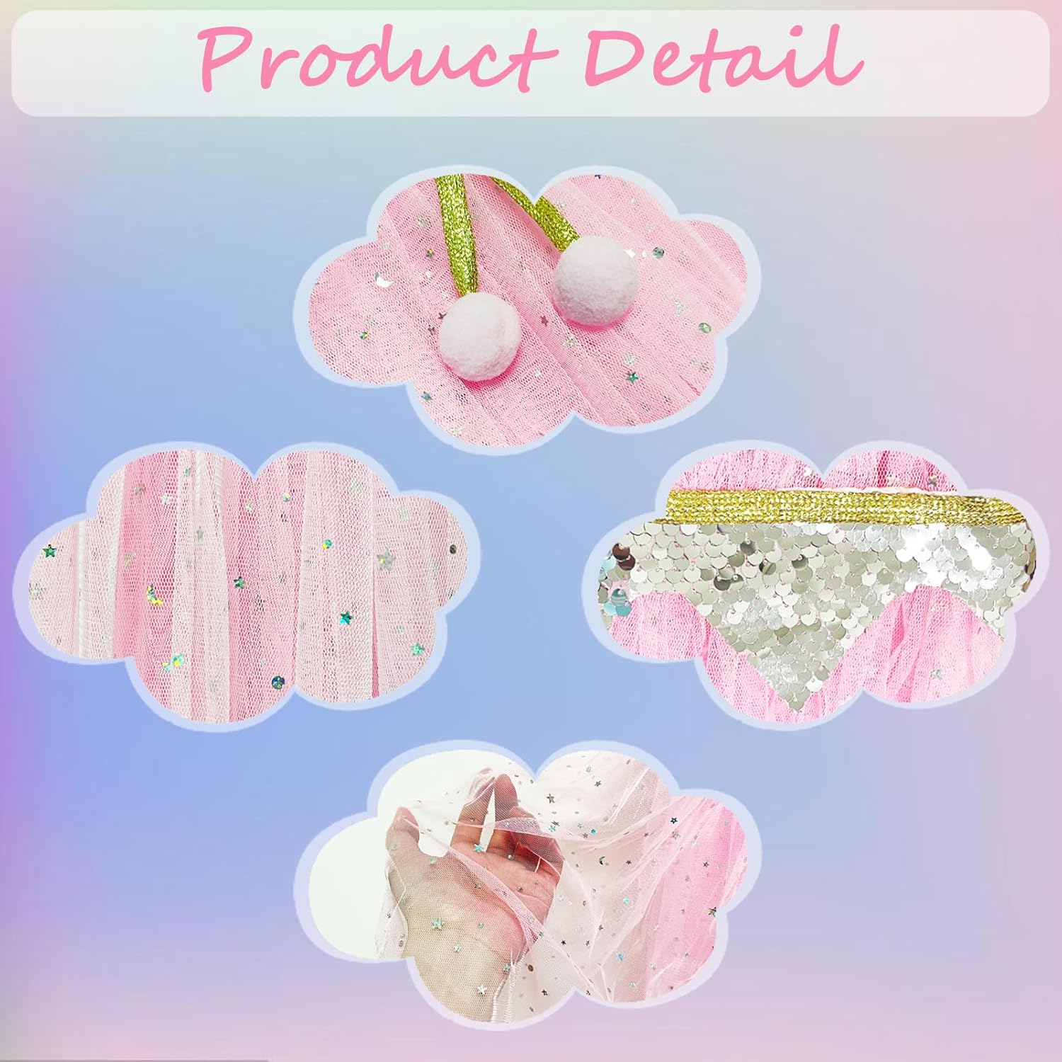 Princess Cape Set 8 Pieces Girls Princess Cloak, Kids Fairy Tulle Elsa Princess Dress Up Clothes Cape for Girls Birthday Party Halloween Dressing Up with Crown Wand Accessories - Image 2