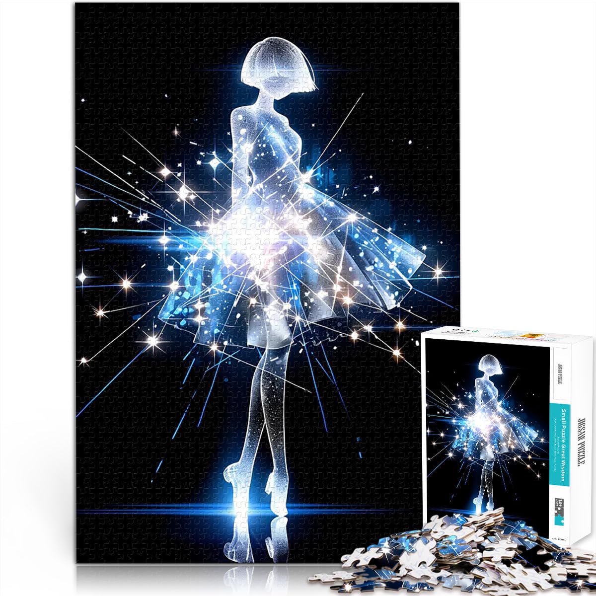 teenagers 2000 Pieces Puzzle Crystal Diamond Star Dance Denksportaufgabe für mit passendem Poster und Quizblatt70x100cm — image 1