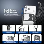NEEWER Phone Cage Kit Compatible with iPhone 17 Pro Only, Video Rig Stabilizer Accessories with 67mm Filter Ring, 17mm Lens Backplate, T Mount Adapter, Two Quick Release Handles, PA143 (Black)