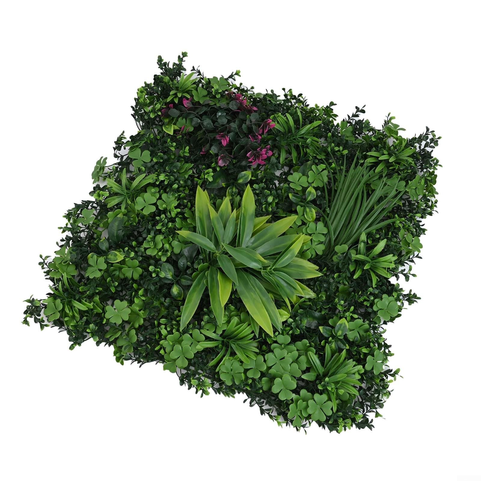 Panneaux muraux fleur 50x50 feuillage artificiel dense exterieur sans danger