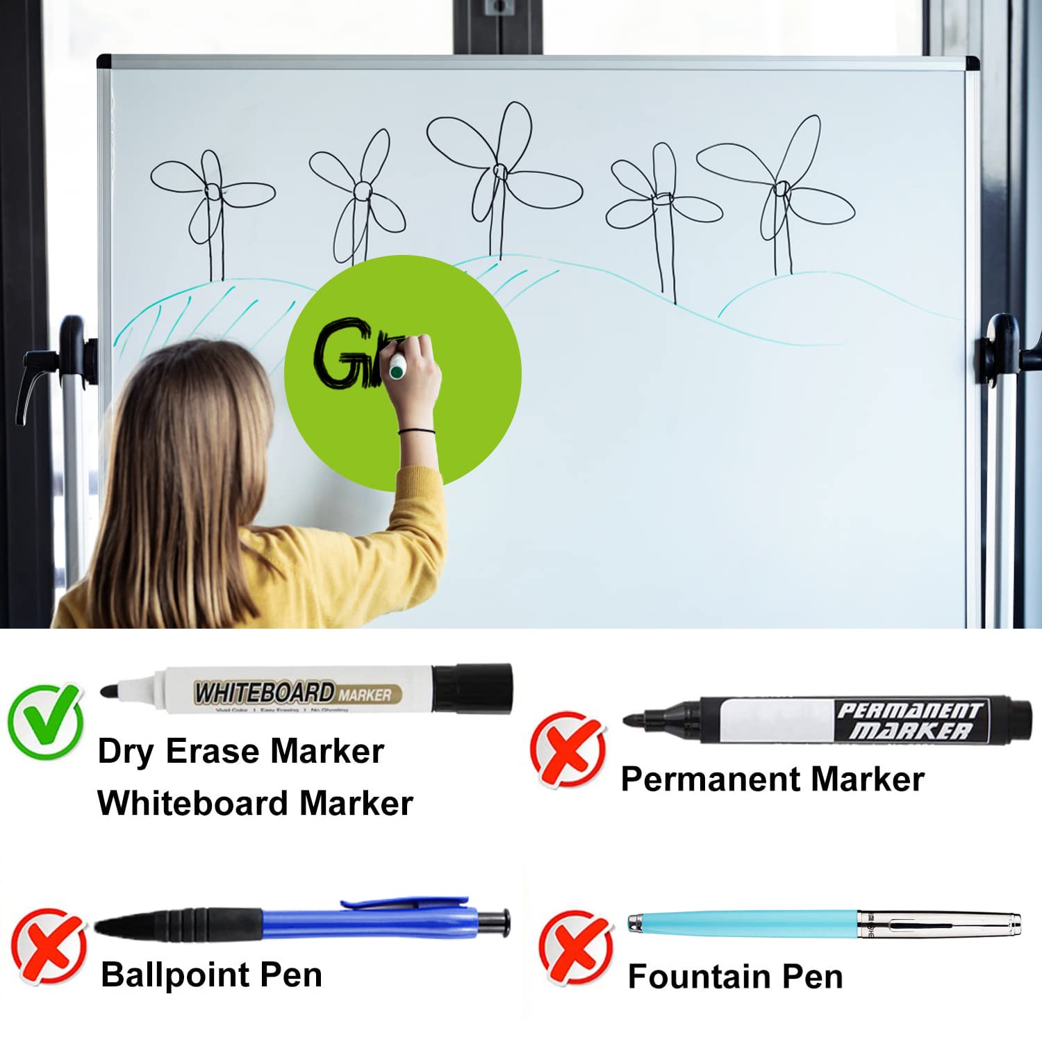 16 PCS 11 Inch Dry Erase Dots Circles Set,Removable