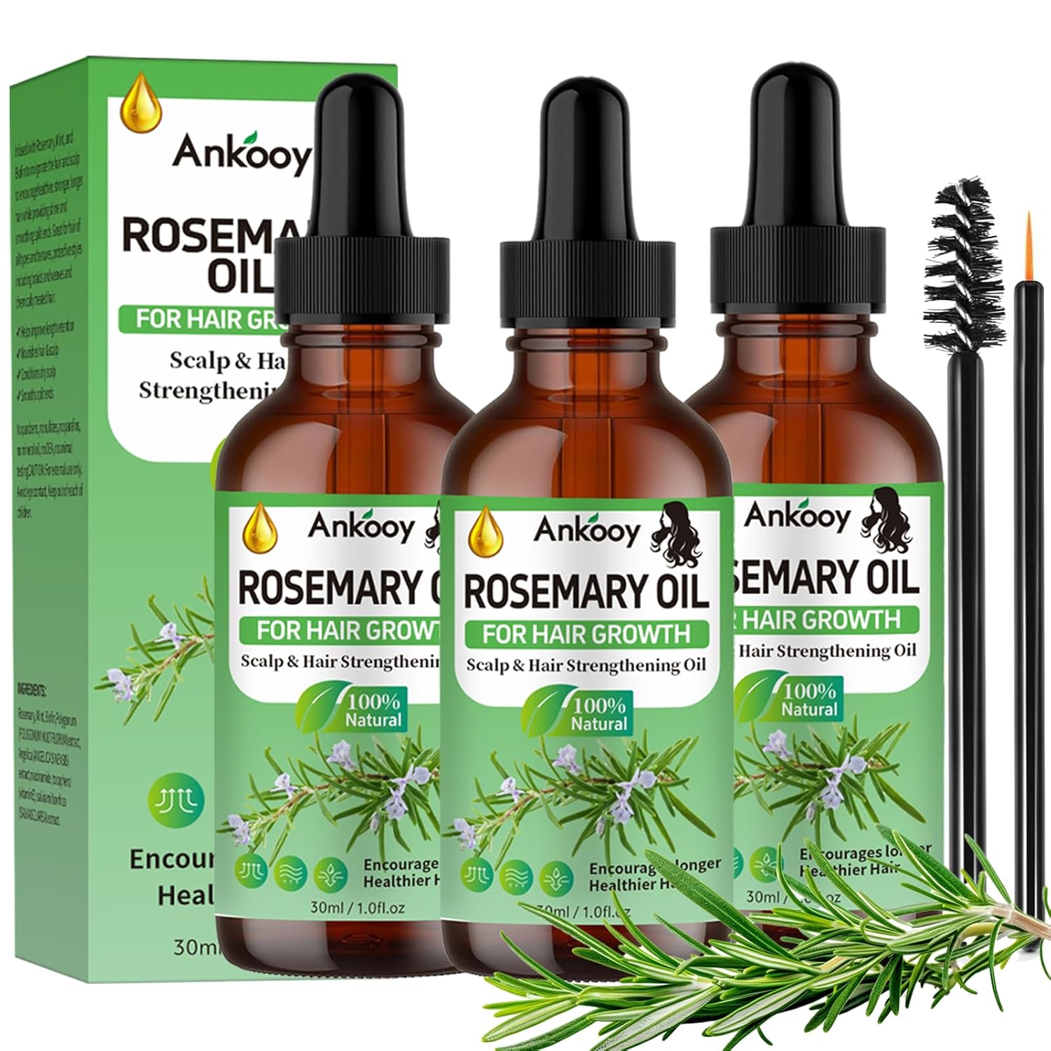 3 Pack Rosemary Oil for Hair Growth,Rosemary Hair Growth Oil,Hair Strengthening Serum for Dry Damaged Hair,Hair Loss Treatment & Thickens Hair,Scalp Care Promotes Hair Thickness for Men Women 3 Pack Rosemary Oil for Hair Growth,Rosemary Hair Growth Oil,Hair Strengthening Serum for Dry Damaged Hair,Hair Loss Treatment & Thickens Hair,Scalp Care Promotes Hair Thickness for Men Women