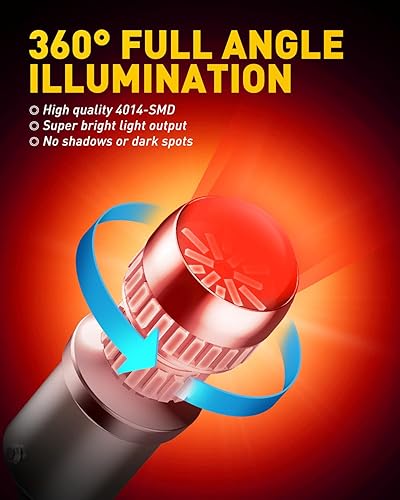 Miniatura 39 de AUXITO LED 3157-3156 - Bombillas LED Blanco,Amarillo ámbar,Rojo brillante