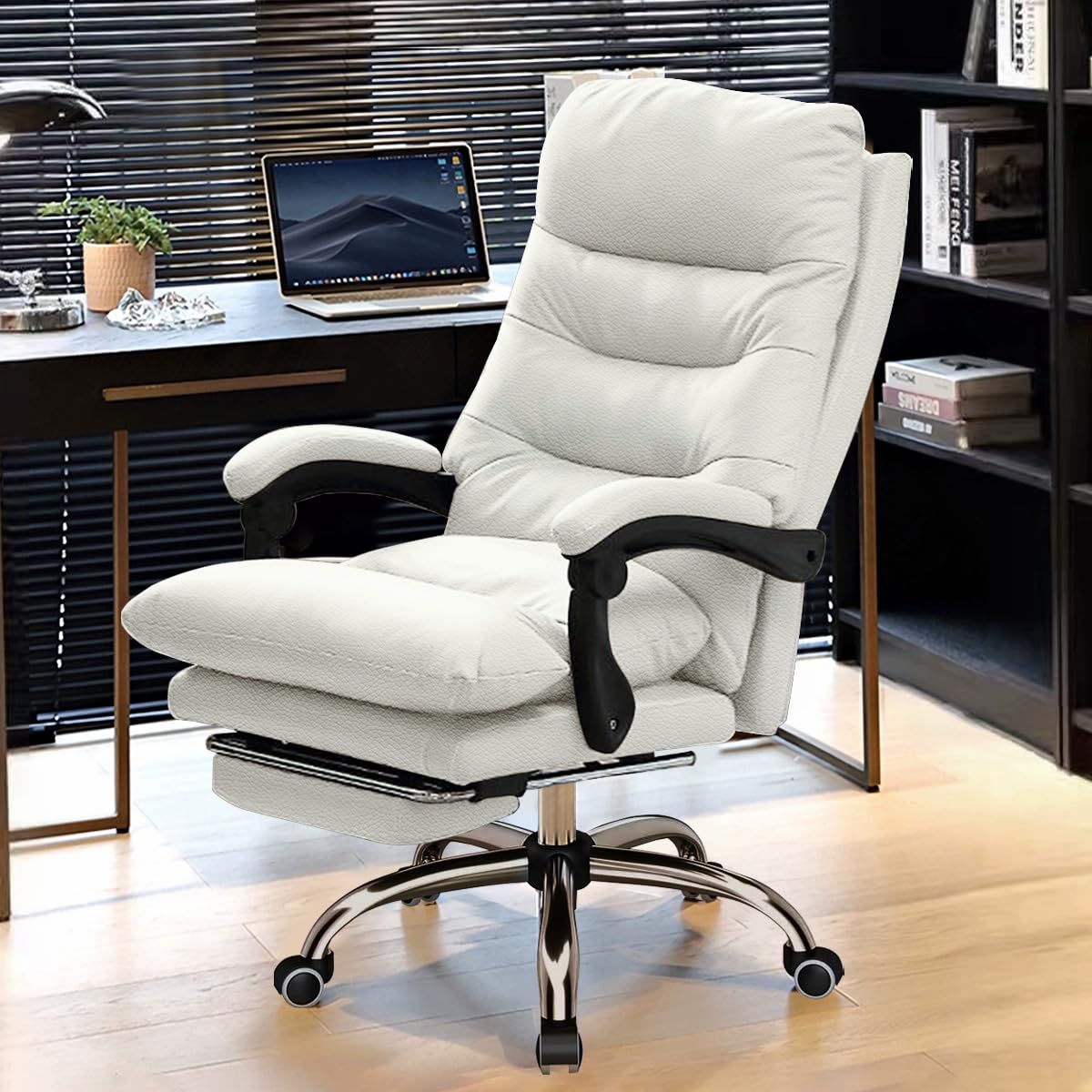 XUEGW Office Chair with Foot Rest Gaming Chair Ergonomic Executive Desk Chair High Back Computer Chair — image 1