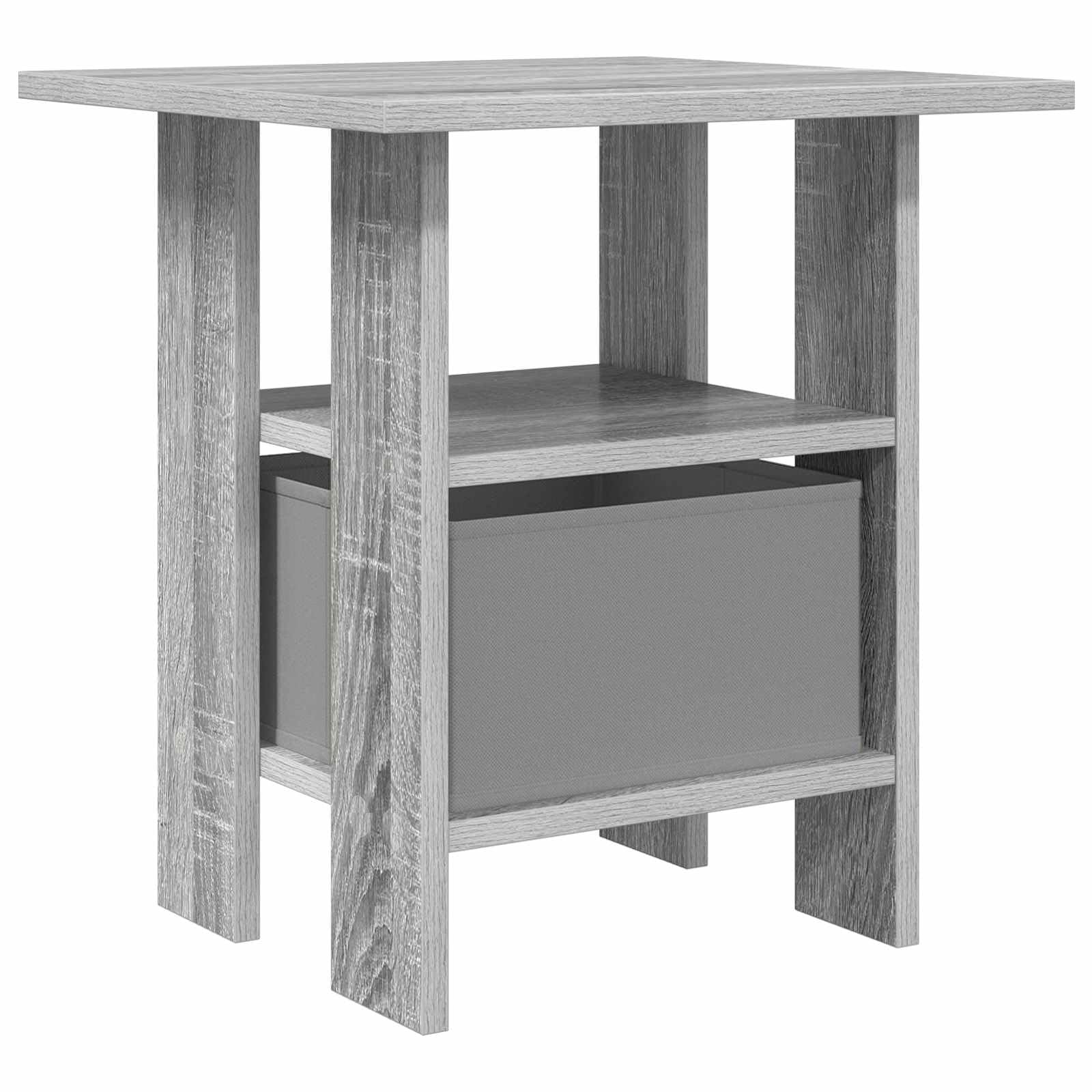 Nachttisch 2er Set Grau Sonoma 41x40x45cm Holzwerkstoff | Moderne Nachtkonsolen für das Schlafzimmer mit Schublade und offenem Fach für geordneten Stauraum im Doppelpack.