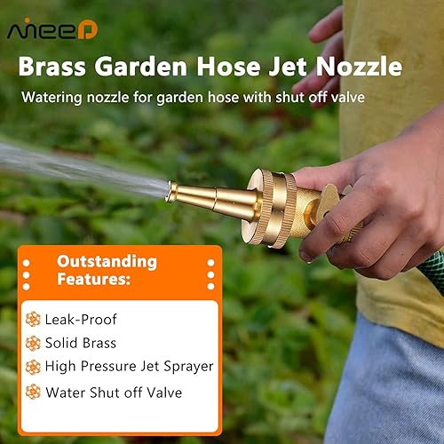 Miniatura 8 de AINEED Boquilla de manguera de jardín, rociador de manguera de alta presión, boquilla giratoria ajustable de 4 pulgadas, boquilla de manguera de