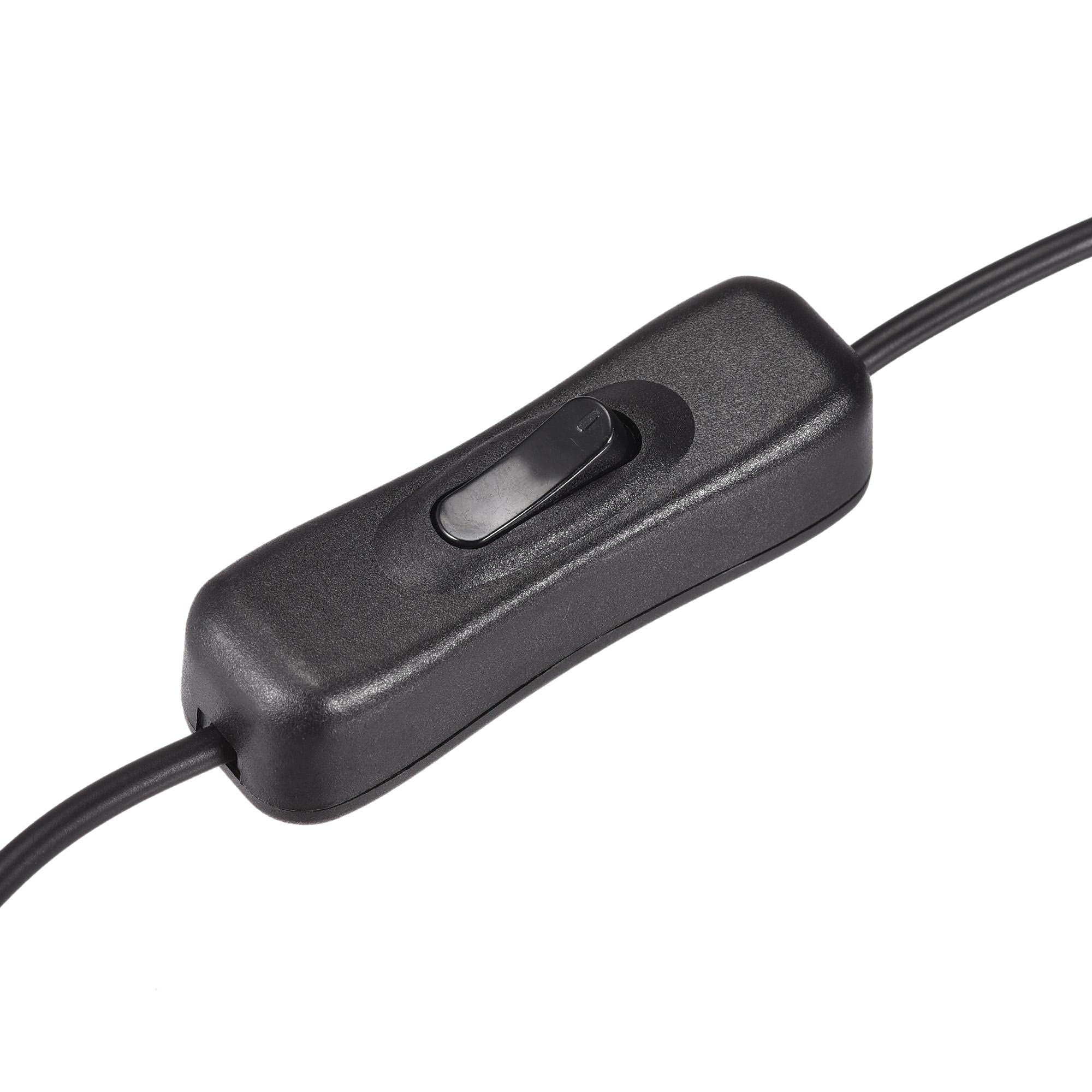 Sourcingmap, cavo USB con interruttore on/off, USB maschio a femmina, lunghezza 34 cm, bianco, per lampada LED da scrivania, confezione da 2