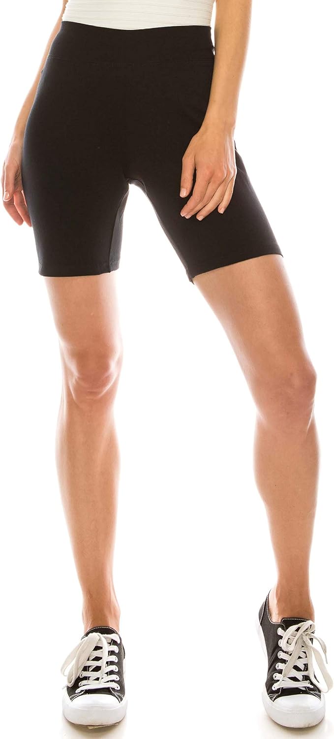 Wide Waistband Biker Shorts 