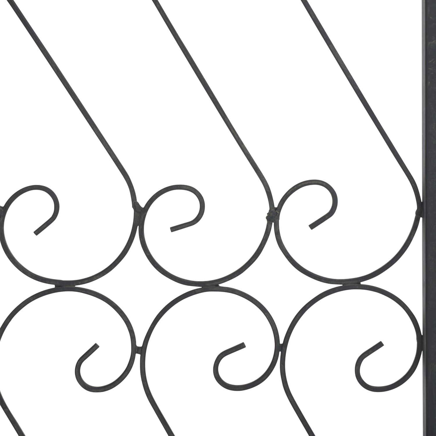 SAFAVIEH Outdoor Collection Pagan Victorian Scroll Antique Black Iron Garden Arch Arbor
