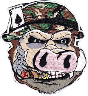 Wild Hog Ace Smoking Cigar [Hook Fastener Patch 3.5 inch]