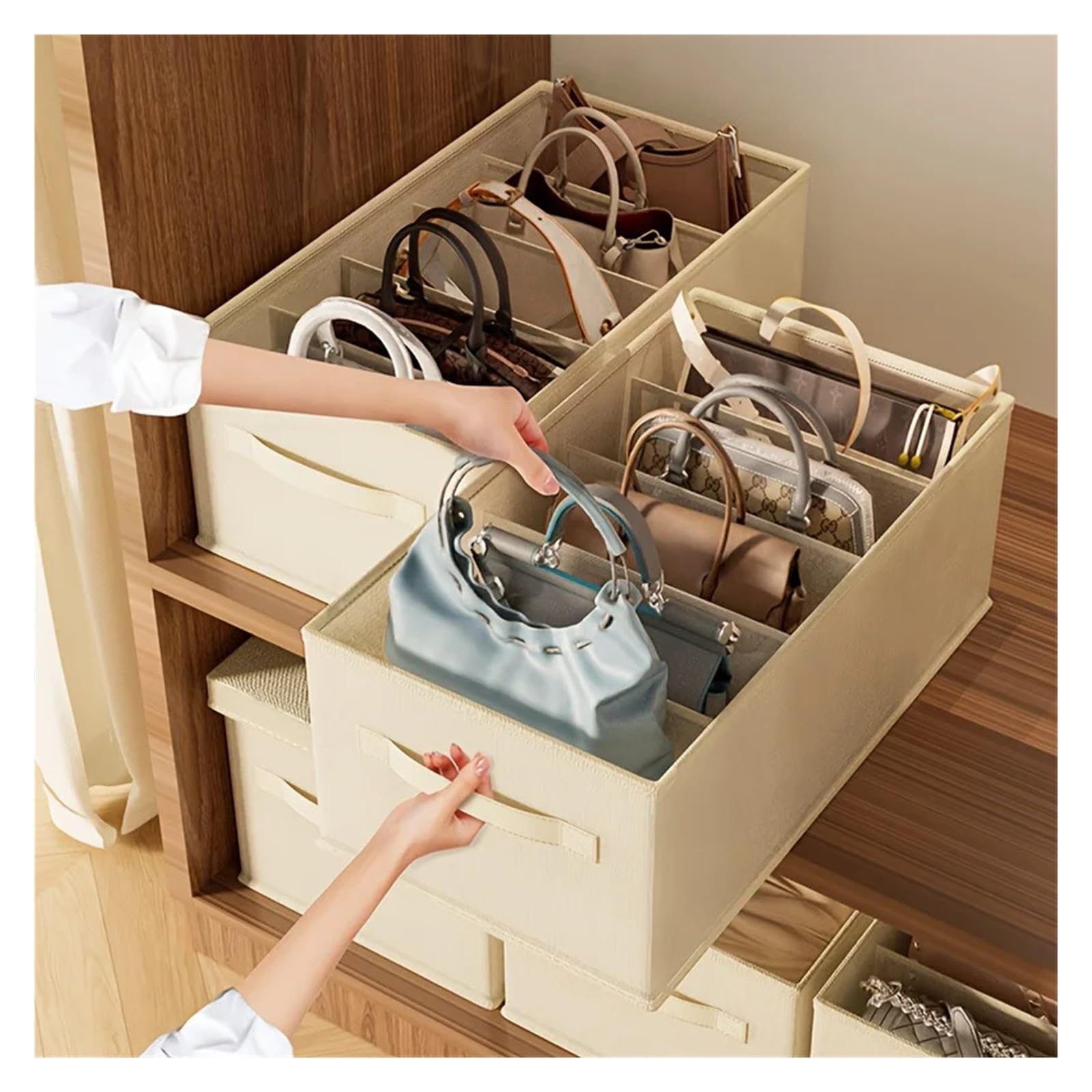 Porta Borse da Armadio Organizer a 5 cassetti di Grande capacità