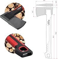 Vista 11 de INTERTOOL Hacha de división de madera de 28 pulgadas - Maul para leña - Divide rondas medianas a grandes - Mango compuesto antideslizante absorbente