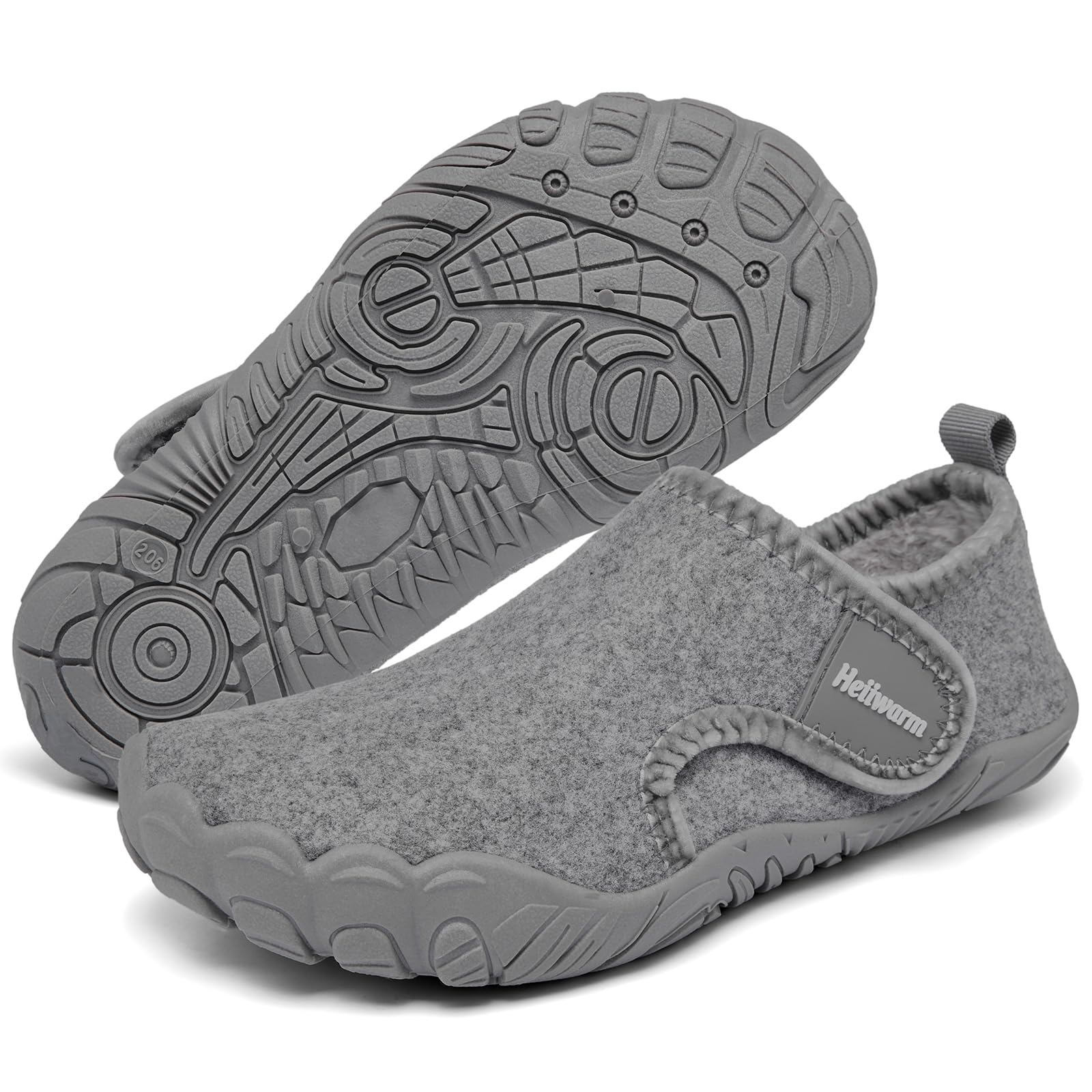 Heiiwarm Kids Winter Slippers Cozy Soft Warm Non Slip Fleece House Lightweight Indoor Slippers for Girls Boys