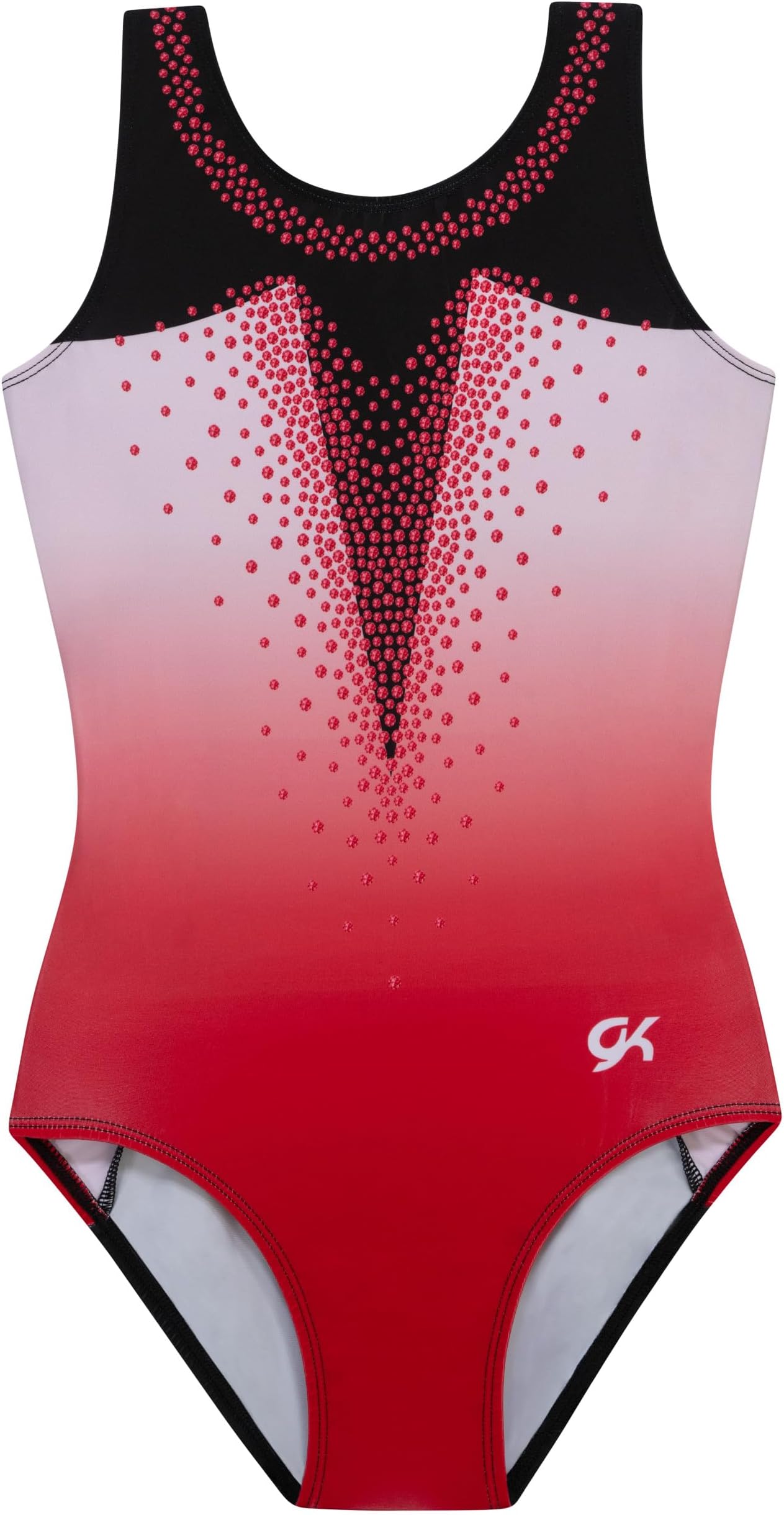 Girls Dazzling Diamonds Gymnastics Leotard - Dance Costume with Matching Scrunchie for Toddlers, Children, Juniors (