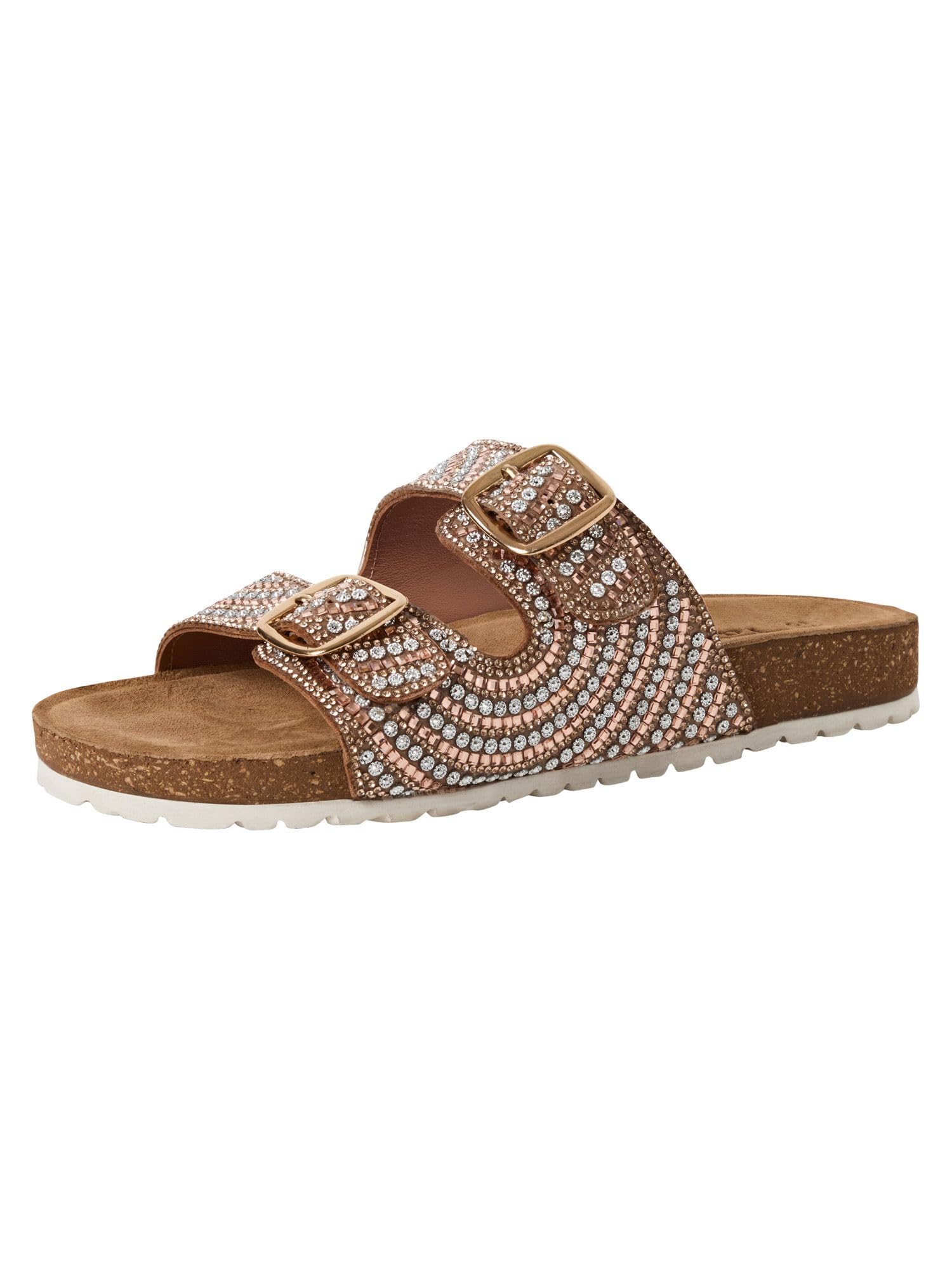 Tamaris Mules Beige, Rose Glam, 6.5 UK
