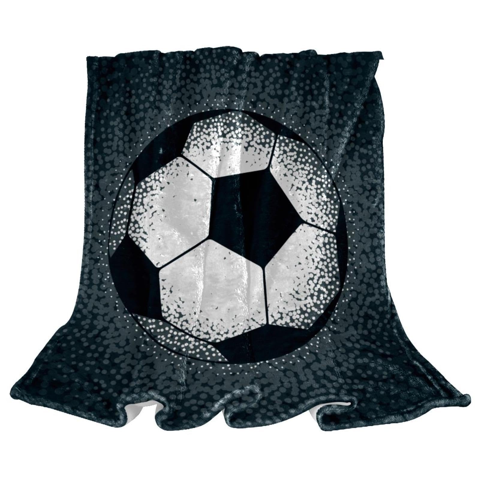 Couverture polaire soccer de lit et canapé pour soirées match au salon
