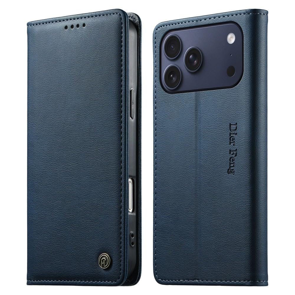 Étui compatible iPhone XR bleu portefeuille magnétique housse protection cuir - 7