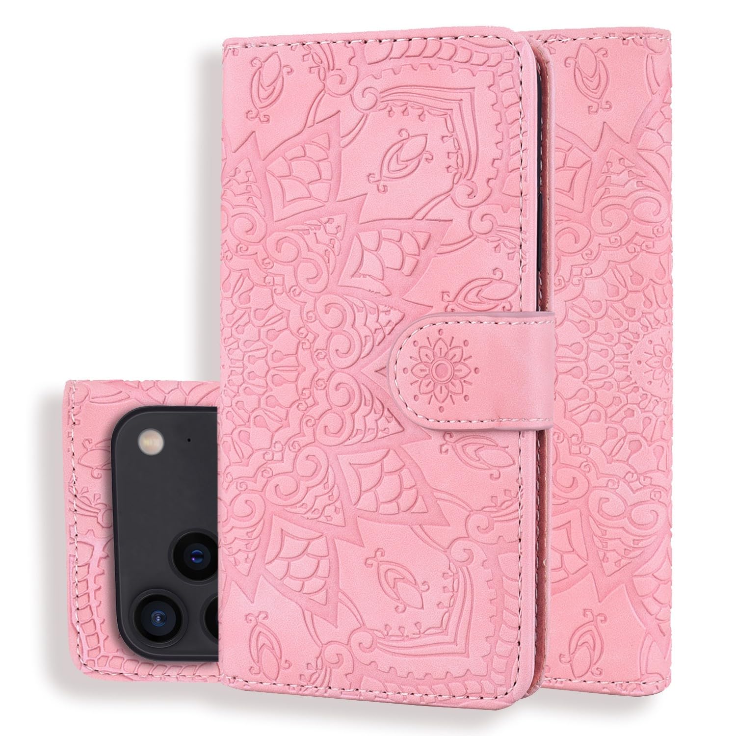 Étui portefeuille iPhone 16 Plus rose idéal pour le quotidien actif - 7