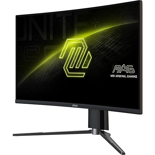 MSI MAG27CQ6PF 27-inch IPS 2560 x 1440 (QHD) Computer Monitor, 180Hz, Adaptive-Sync, HDMI, Display Port, VGA Port, VESA Mountable, Tilt, Height Adjustable, Speaker, 0.5ms, Black