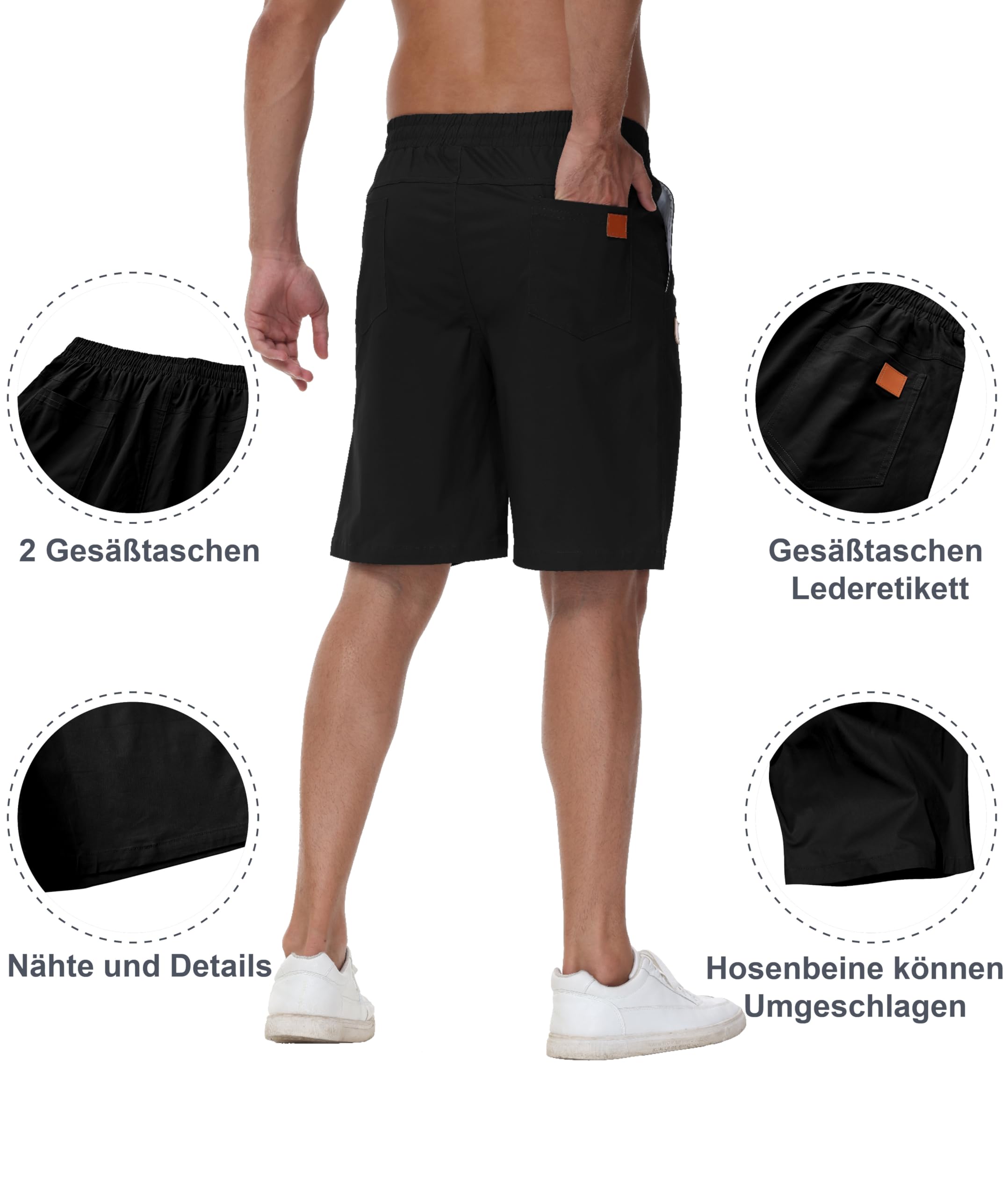 Djtnzdm Pantaloncini Uomo Estivi Bermuda Uomo Cargo Shorts Cotone Uomo Pantalone Corto con Tasche