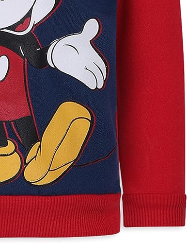 Miniatura 5 de Disney Sudadera con capucha de Mickey Mouse con media cremallera para niño, negrorojoazul