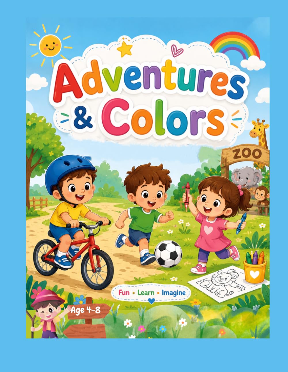 Adventures & Colors: Little Kids Big Adventures Coloring Book: Cute Daily Life Scenes and Fun Activities for Toddlers and Preschoolers, Autism Friendly
