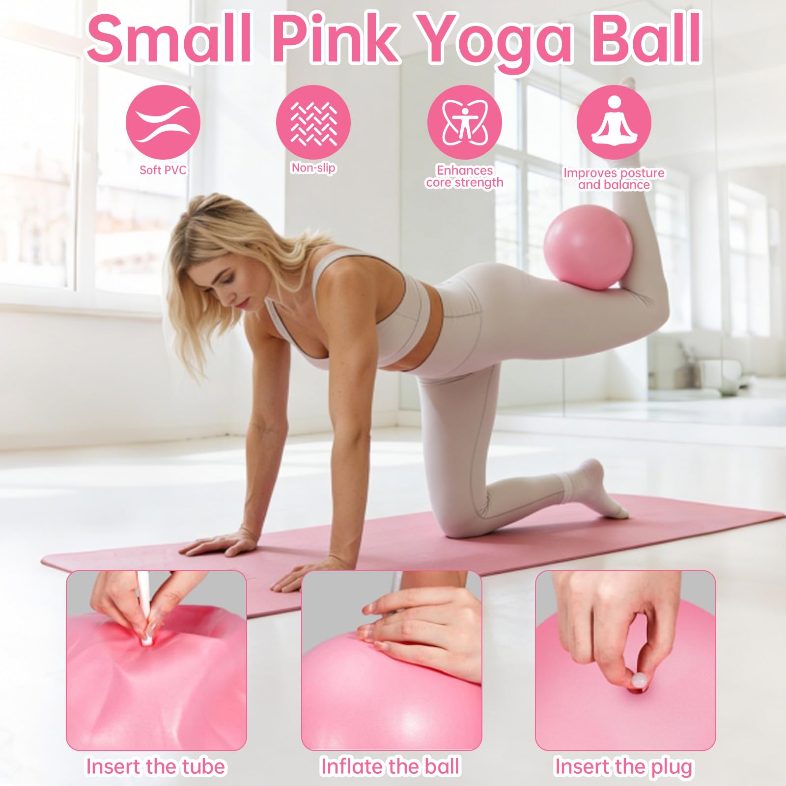 nnOuOnn Kit esencial de pilates de 17 piezas para mujer, círculos de fitness y pilates