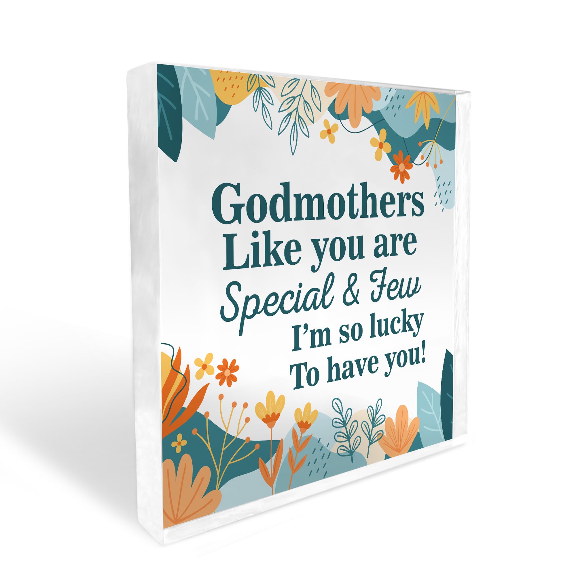 Red Ocean Godmother Gifts GODMOTHER PLAQUE Birthday Christmas, Gifts For Godmother Keepsake Thank You Gift For Her