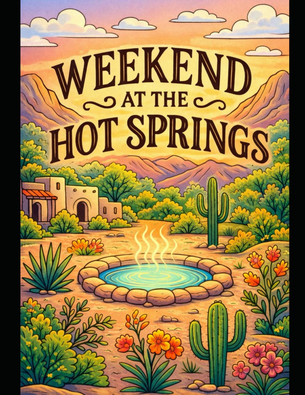 Weekend At The Hot Springs: A Relaxing Travel-Themed Adult Coloring Book for Mindful Escapes