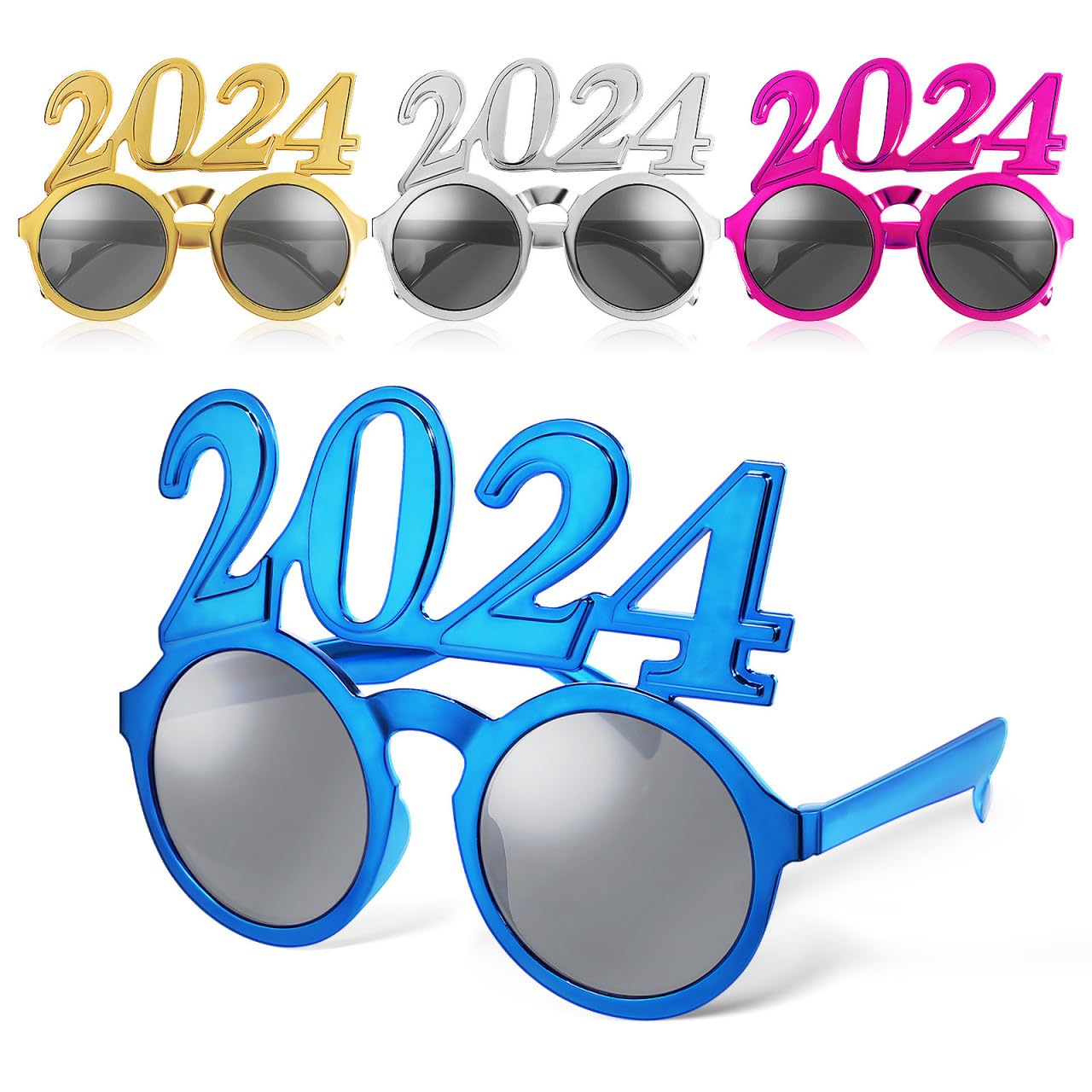 Operitacx 16 Pezzi Occhiali Festa Capodanno 2024 in Pc, Design Divertente