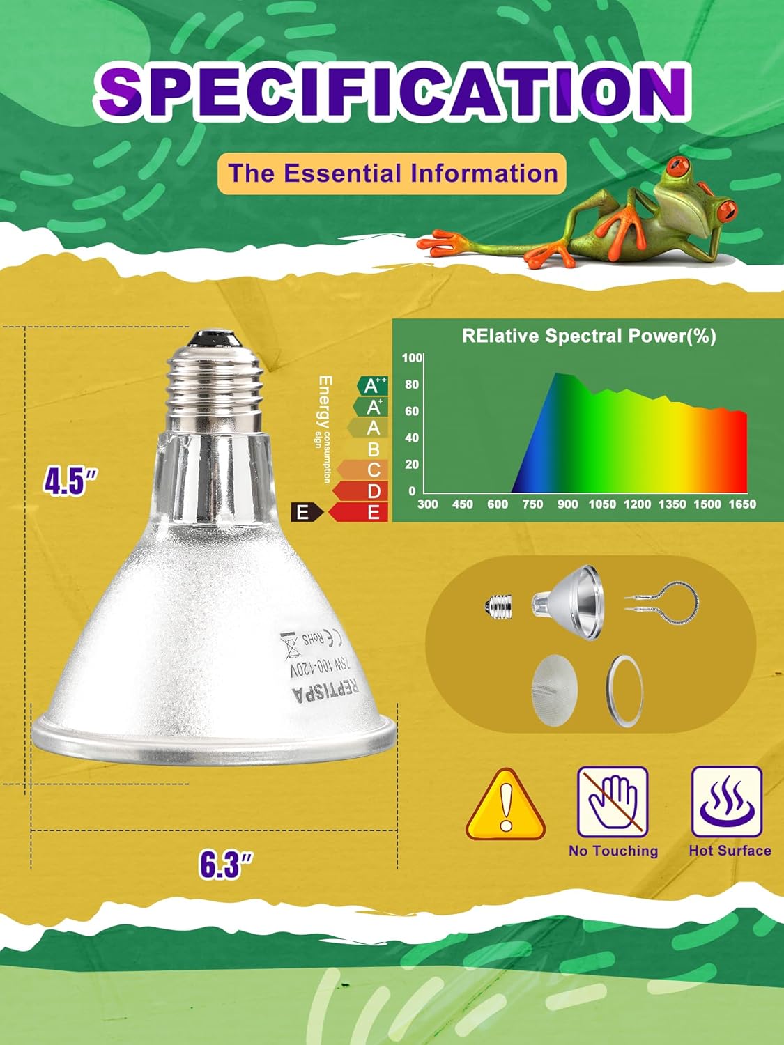 80 Watt UVA UVB Bulb and 50 Watt Heat Bulb