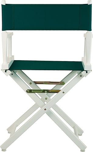 Miniatura 5 de Casual Home - Silla de director de 18.0 in, marco blanco con lona verde cazador