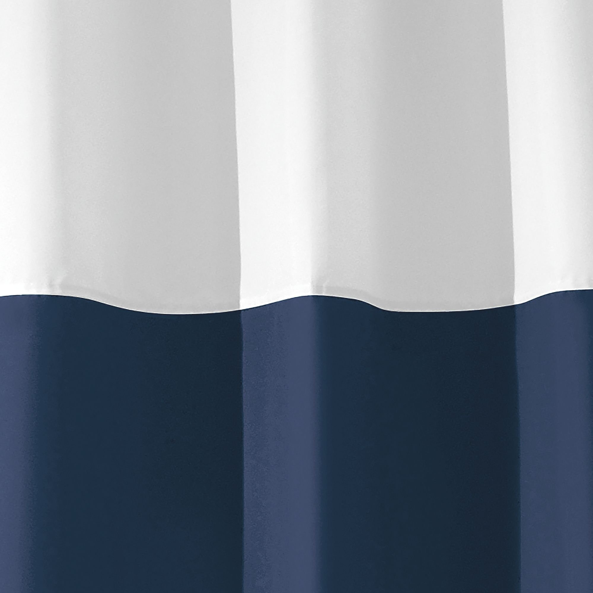 InterDesign Zeno Sc Shower Curtain, Standard - Set of 2, Navy