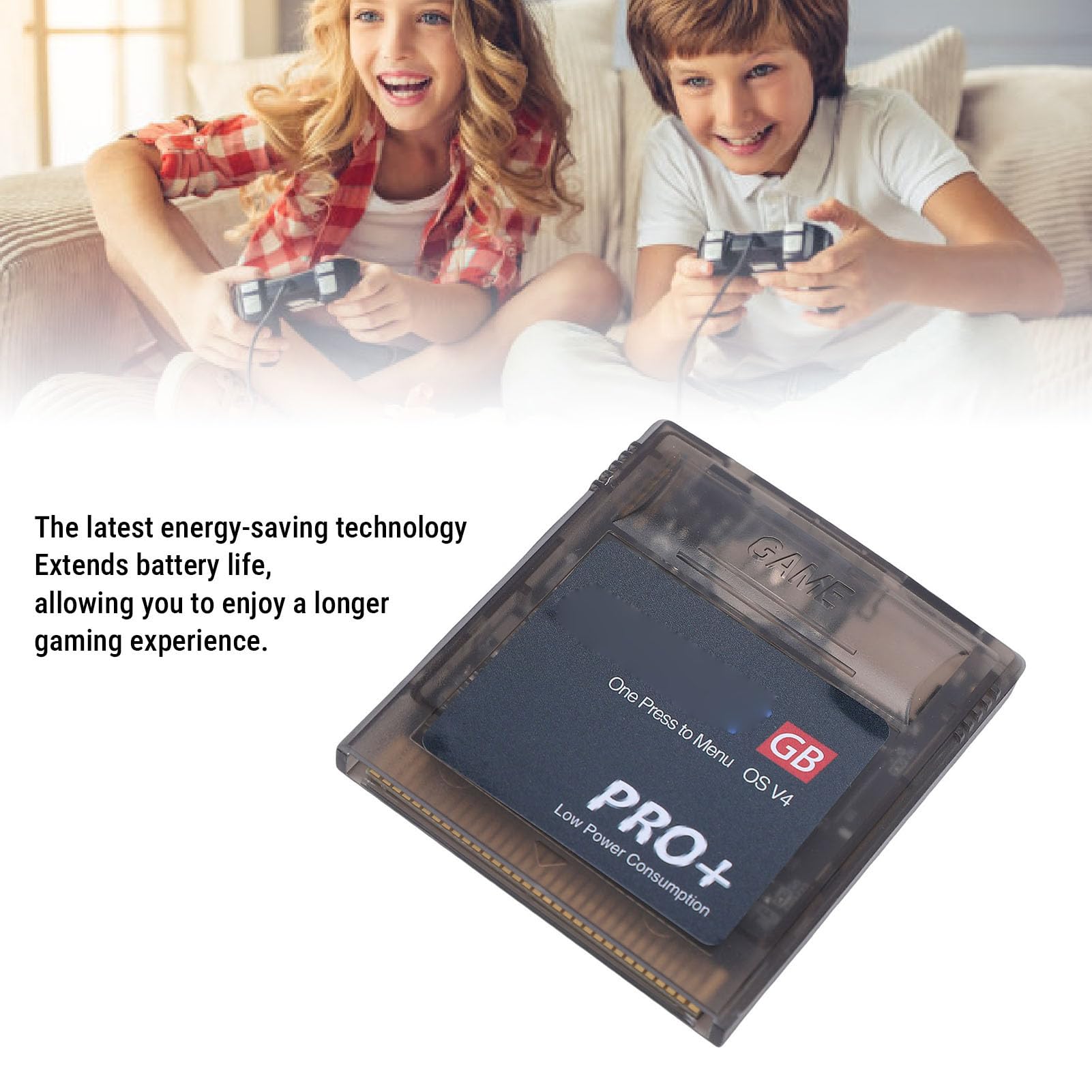 Sxhlseller Cartouche Flash Gameboy, Cartouche Multi-jeux 1000 en 1 avec Carte Mémoire 4G, économie D'énergie Automatique, Compatible avec les Consoles GB GBC, Prend en Charge MBC1 MBC2 MBC3 (Gris