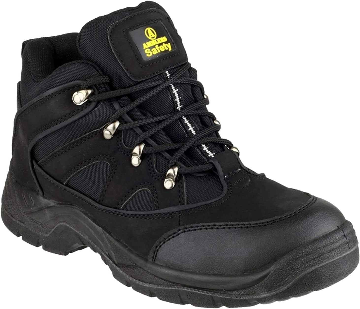 Vegan-Friendly Men's Black Safety Boots with Steel Toe by Amblers Safety