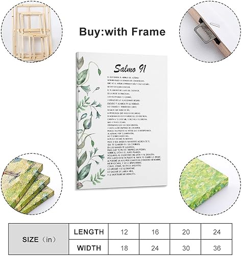 Miniatura 2 de Salmo 91, Póster Con Versículo Bíblico Español Salmo 91, Verso De La Biblia, Lienzo Para Pintura, Pó Pó Pó Pintura Decorativa Lienzo Póster De Pared