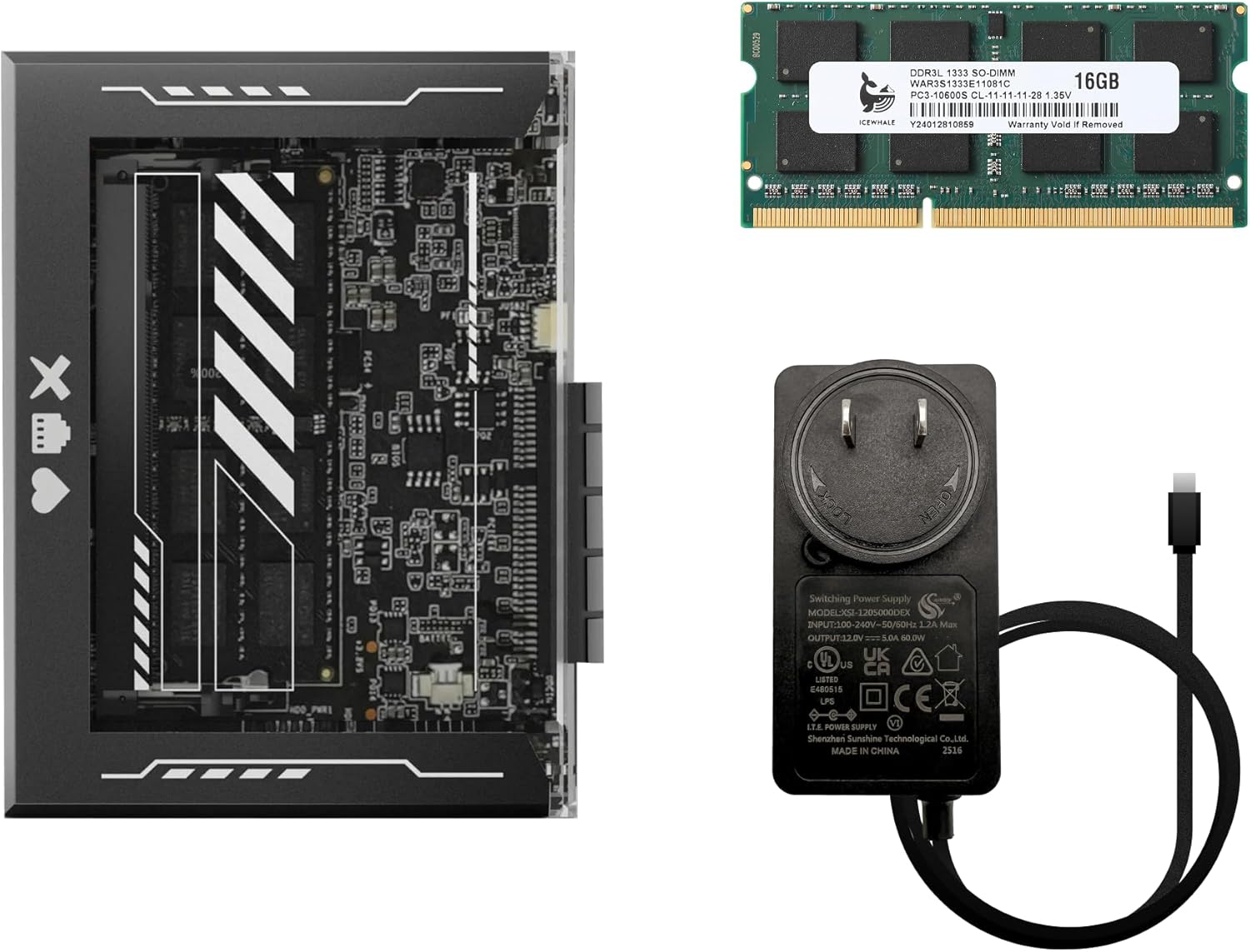 ZimaBlade 7700 Home Server Starter Kit, 16GB RAM + 32GB eMMC, Open x86 Platform, CasaOS Preinstalled,Docker & Self-Hosting Ready, Quiet Low Power, PCIe Expandable, Remote Access, 4K Media Server