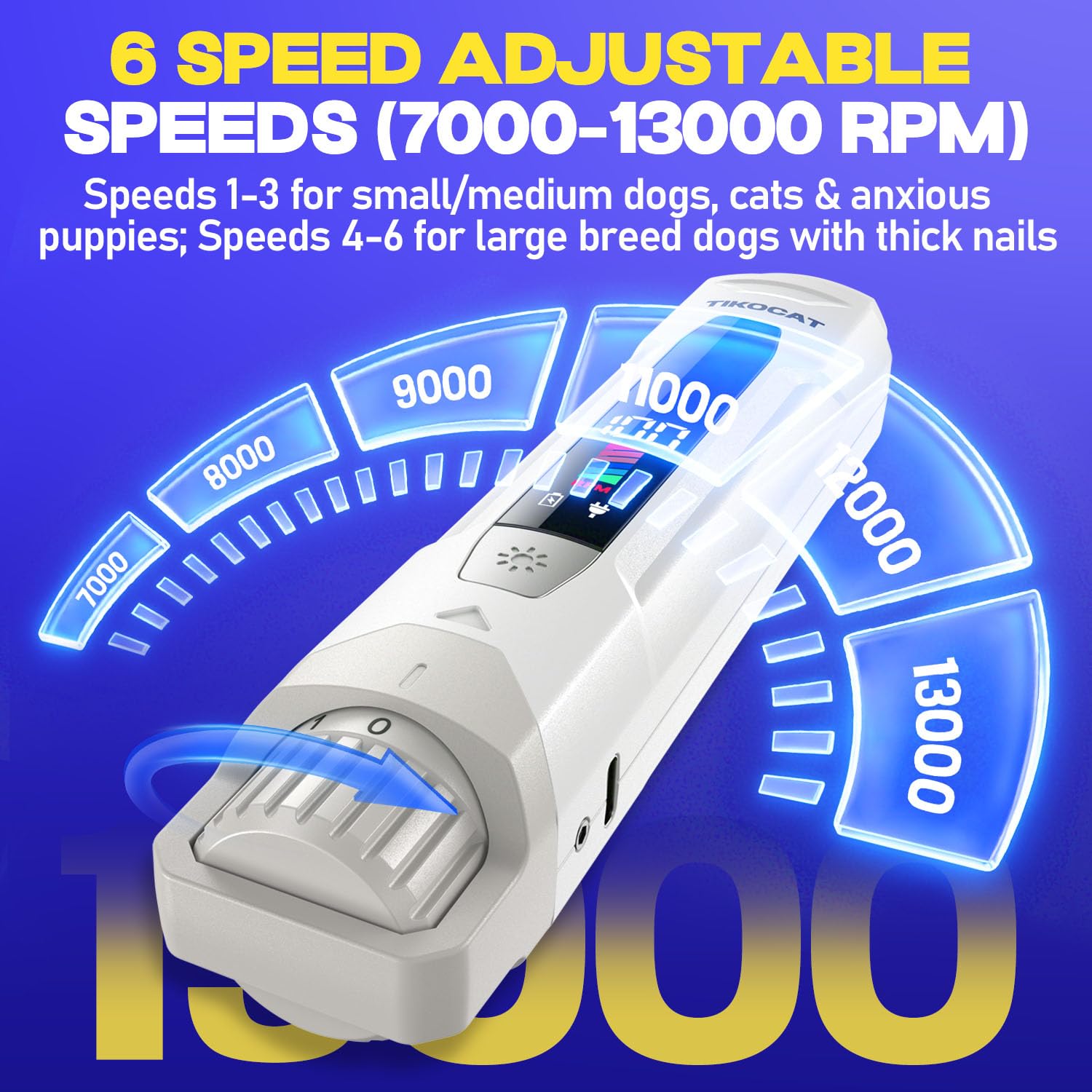 Quiet Dog Nail Grinder - 50% More Power -3