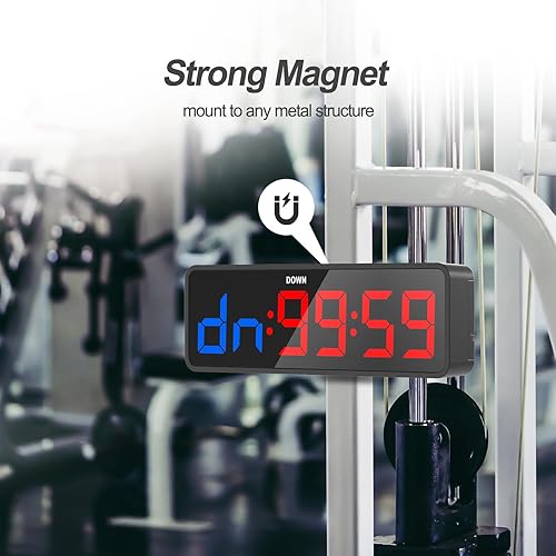 Miniatura 4 de ANJANK Pequeño reloj portátil con temporizador de gimnasio, cuenta atrásarriba, cronómetro, temporizador de intervalos de entrenamiento con batería