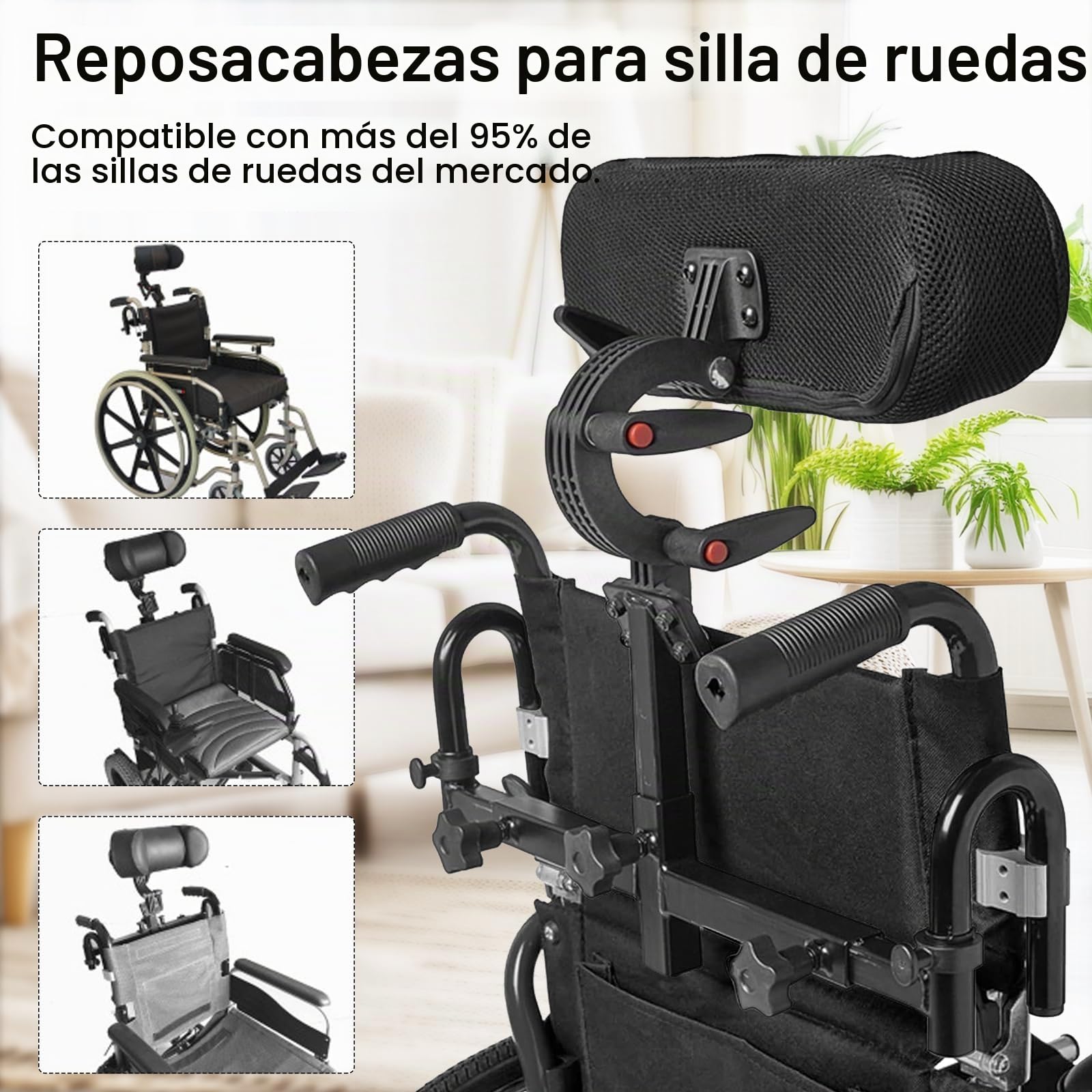 Reposacabezas Para Silla Ruedas, Accesorios Ajustables Para Sillas Ruedas Reposacabezas Soporte Cervical Altura Y ángulo Ajustables Respaldo Universal Para Reposacabezas Silla Ruedas