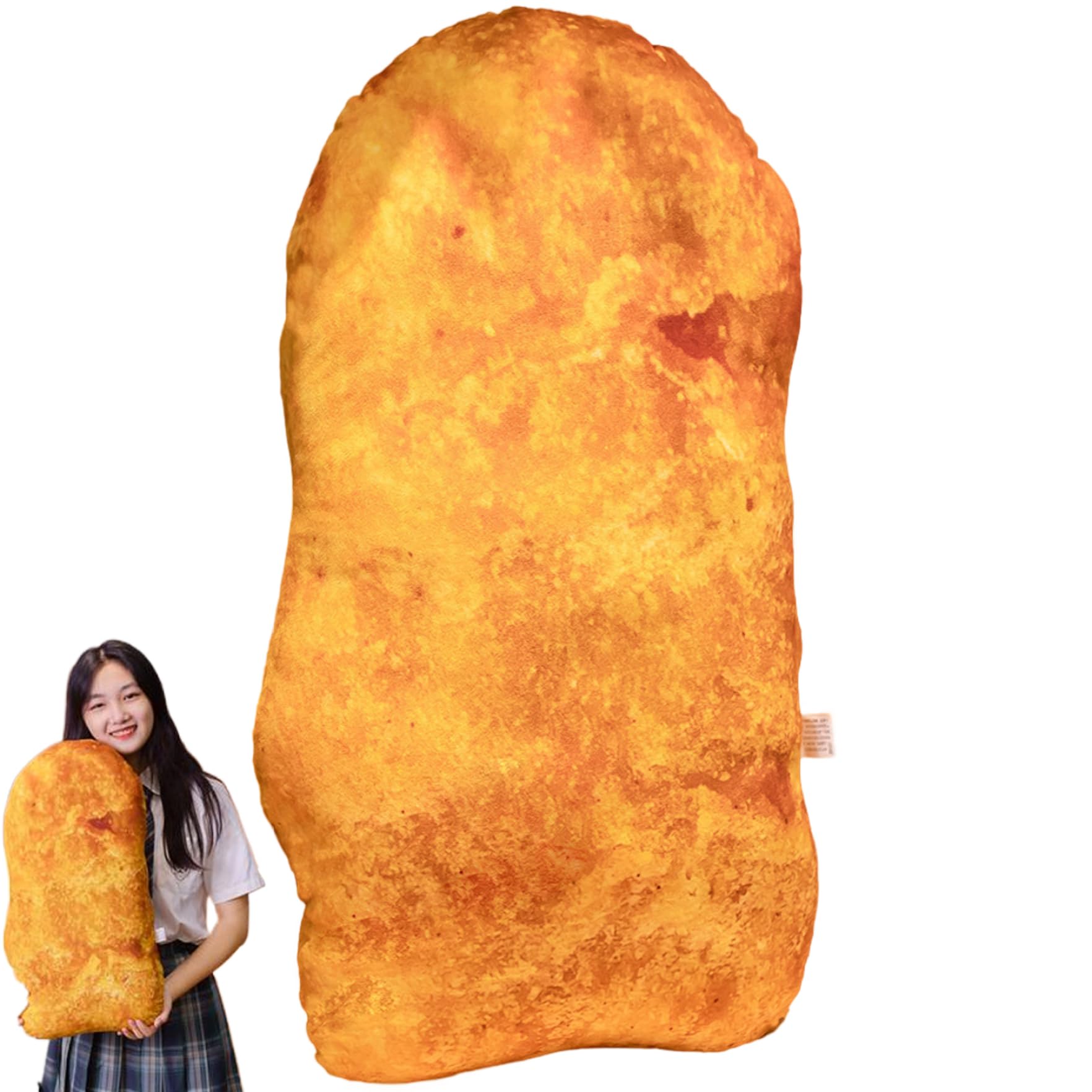 Ligeinsrk Yellow Food Pillow 25 Inch/60Cm Chicken Food Plush Nugget Pillow Funny Cute Nugget Toy Chicken Decorative Pillows For Bed Sofa Home Decor S, Chickens, Decorative Pillows