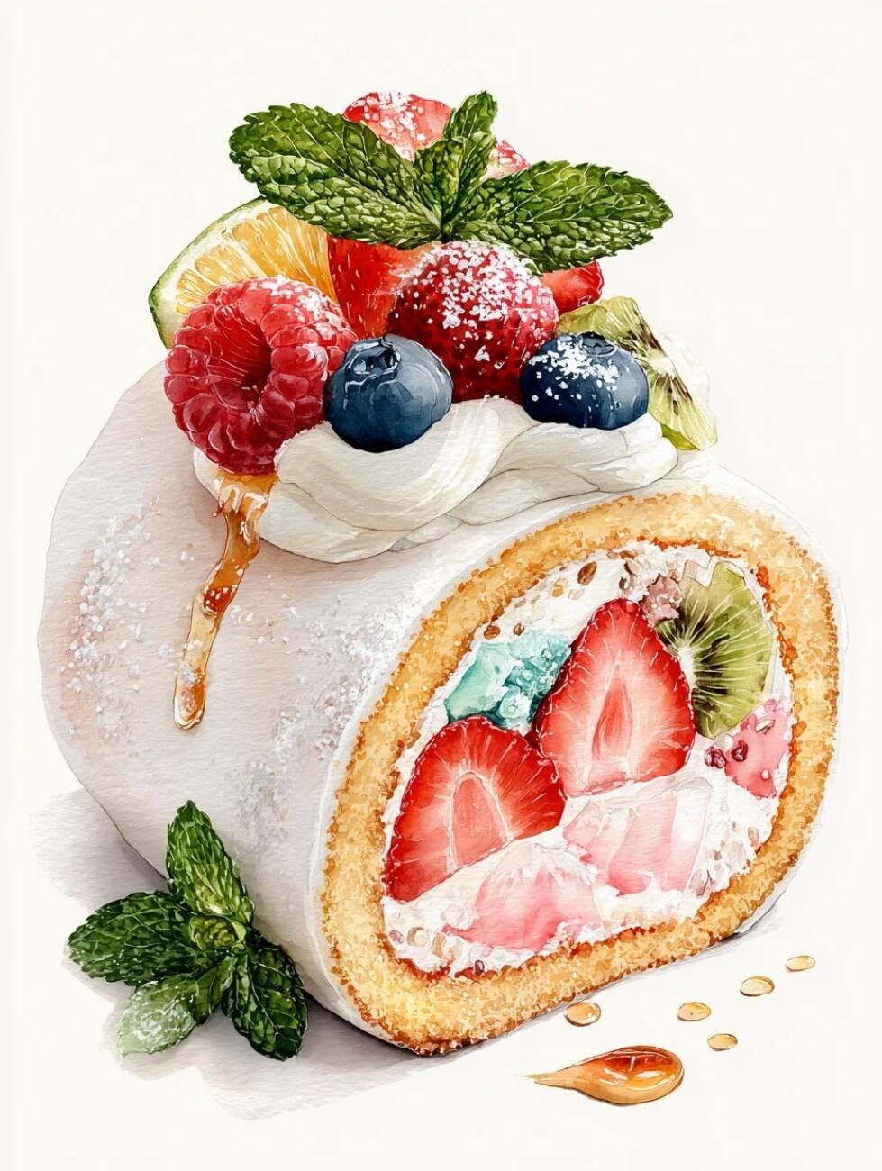 Rqwybcaxn Embroidery Beads Kit Colorful Cakes 40x50cm