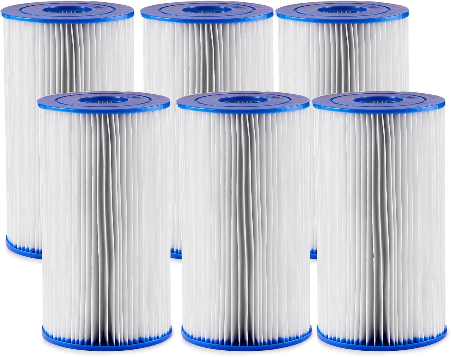 Bestway 58095E Type IV or Type B Replacement Cartridge for 2500 Gallon Per Hour Filter Pumps to Keep Pool Water Clean and Clear (6 Pack)