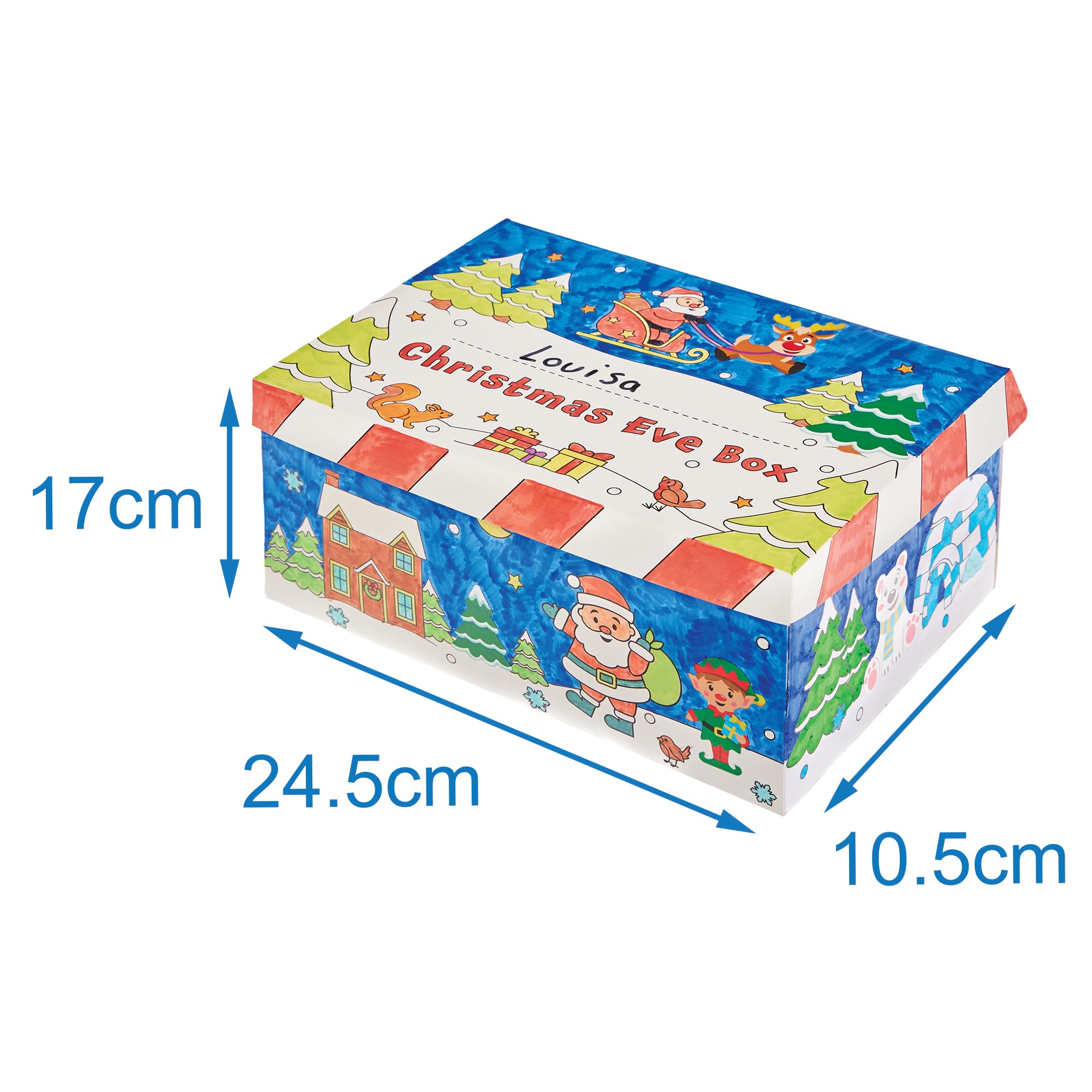 Baker Ross FN334 Colour in Sticker Christmas Eve Box - Make Your Own Christmas Box for Children Christmas Arts and Crafts - Image 4