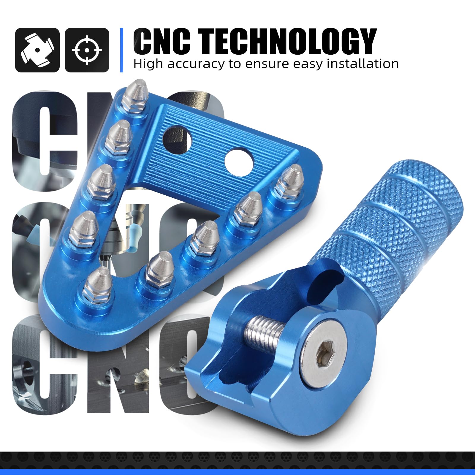 NICECNC Blue Gear Leva del cambio leva del freno punta di ricambio compatibile con Husqvarna 2016 TC125 FC250 350 450 2017-2022 TE TX TC FC FX FE 125-501, XCW XCFW, vedi montaggio
